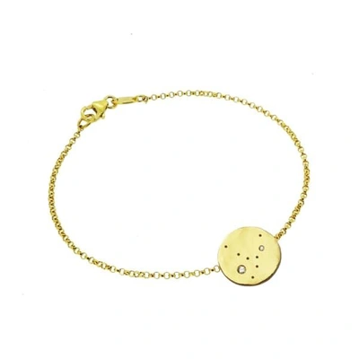 Yvonne Henderson Jewellery Virgo Constellation Bracelet With White Sapphires Gold