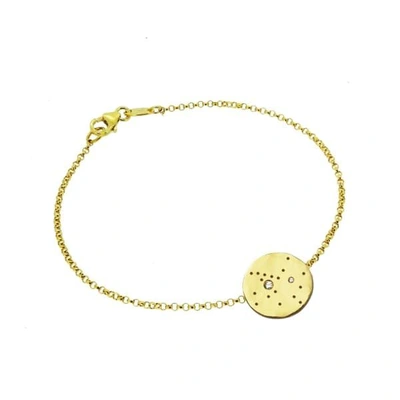 Yvonne Henderson Jewellery Sagittarius Constellation Bracelet With White Sapphires Gold