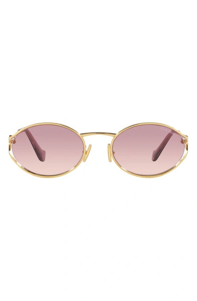 Miu Miu 54mm Gradient Oval Sunglasses In Gold