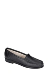 Sas Simplify Nubuck Leather Loafer In Black