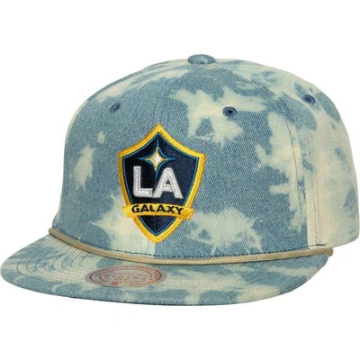 Mitchell & Ness Men's  Blue La Galaxy Acid Wash Snapback Hat