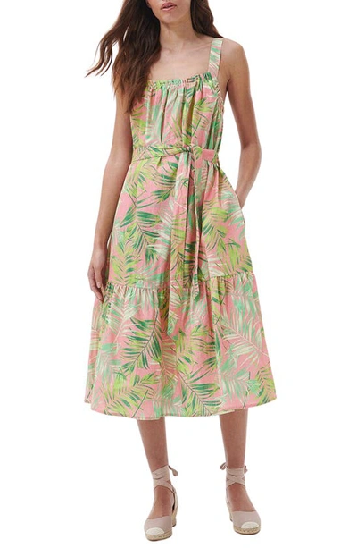 Barbour Papyrus Palm Print Cotton Sundress In Neutral