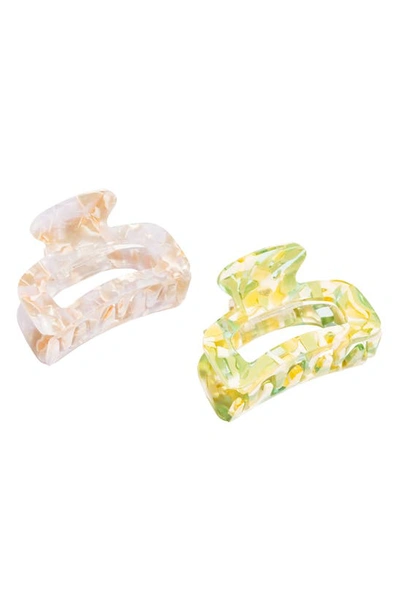 L Erickson Odessa Assorted 2-pack Jaw Clips In Allure/citrus
