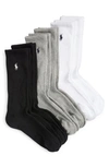 Polo Ralph Lauren Assorted 6-pack Crew Socks In Ghast