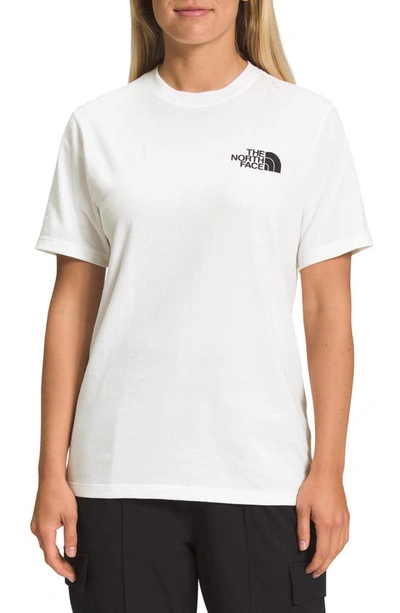 The North Face Box Logo Graphic Tee In Tnf White/ Ombre Graphic