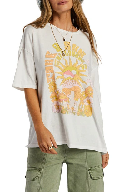 Billabong Take A Sun Trip Oversize Graphic T-shirt In Salt Crystal