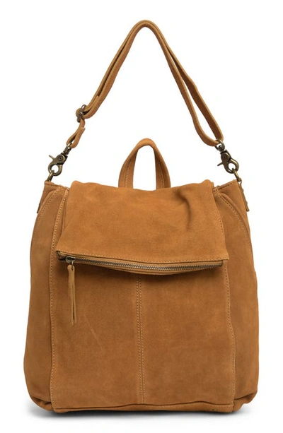 Free People Camilla Suede Backpack In Bronze