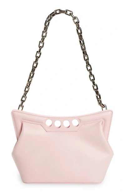 Alexander Mcqueen The Small Peak Leather Shoulder Bag In 5723 New Pink