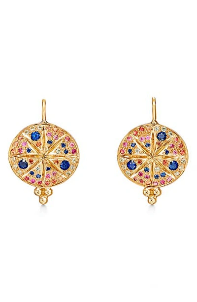 Temple St Clair Celestial Multicolor Sapphire & 18k Yellow Gold Sorcerer Drop Earrings In Gold Multi