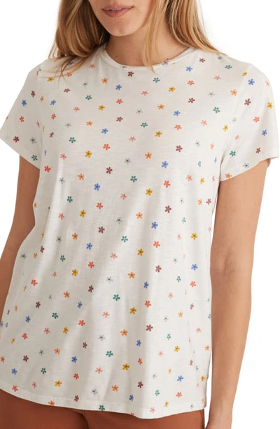 Marine Layer Swing Floral Print T-shirt In Multi Daisy Print