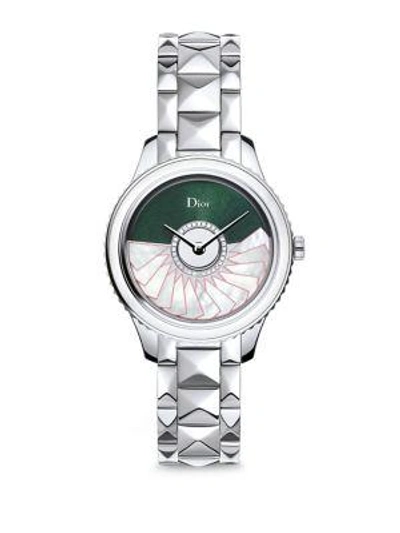 Dior Viii Grand Bal Limited-edition Montaigne Diamond, Alligator & Stainless Steel Automatic Watch In Silver Multi