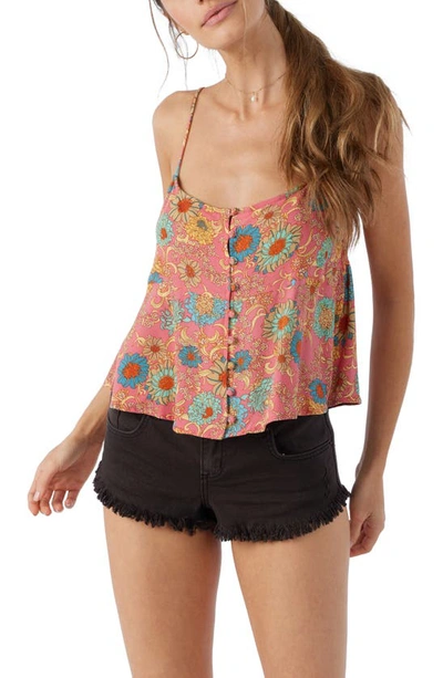 O'neill Tallie Floral Camisole In Calypso Coral