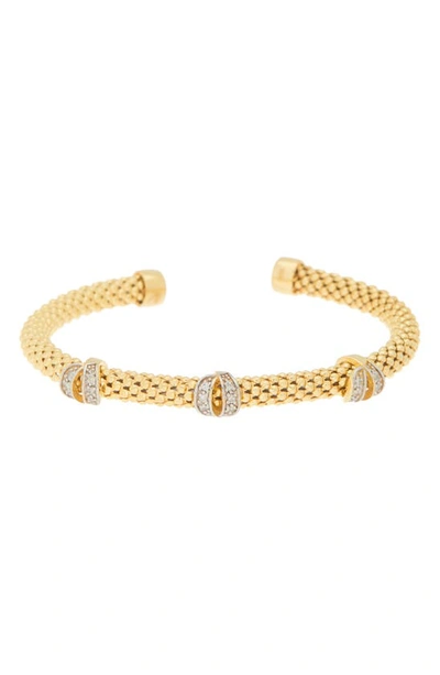 Meshmerise Diamond Bangle Bracelet In Yellow Gold