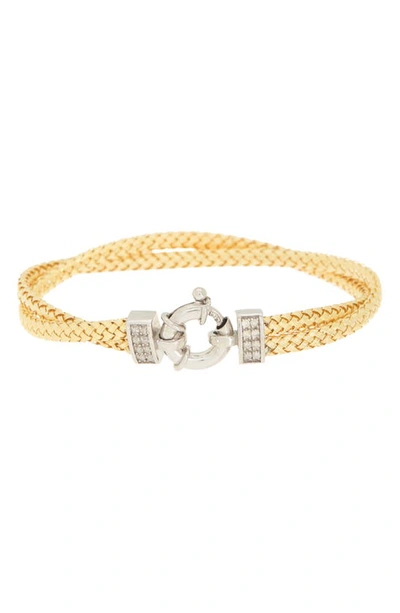 Meshmerise Diamond Bangle Bracelet In Gold