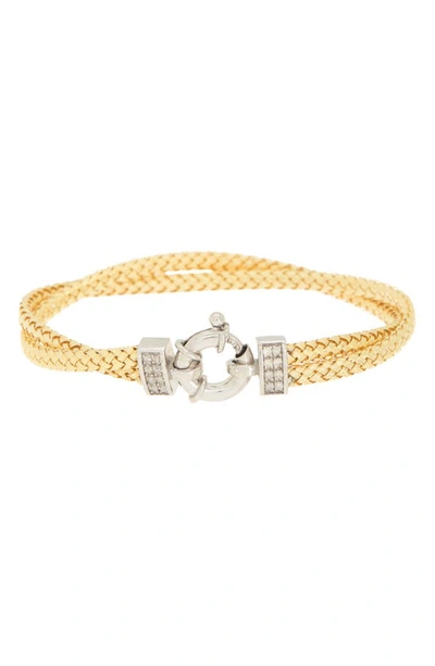 Meshmerise Diamond Bangle Bracelet In Yellow