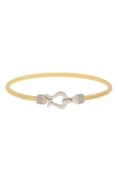 Meshmerise Diamond Rope Bangle Bracelet In Yellow Gold