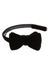 Tom Ford Pre-tied Compact Velveteen Bow Tie In Black