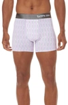 Tommy John Cool Cotton 4-inch Boxer Briefs In Lavendula Pinstripe