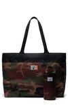 Herschel Supply Co Alexander Insulated Recycled Polyester Zip Tote And Bottle Holder In Woodland Camo