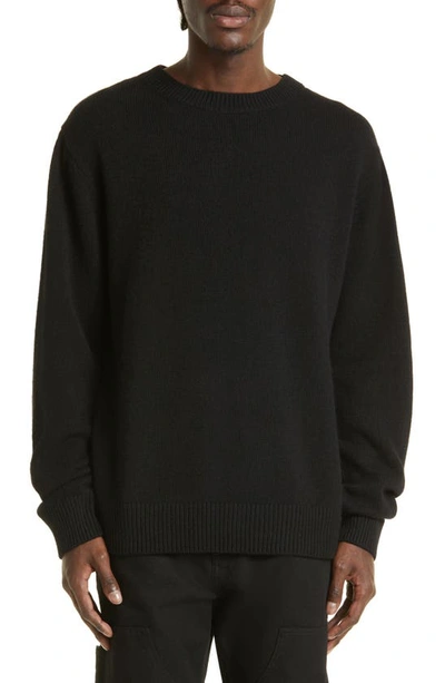 The Elder Statesman Simple Gender Inclusive Cashmere Sweater In Black