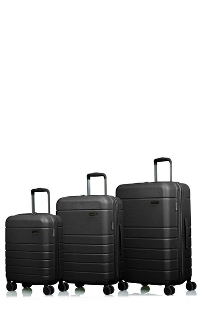 Champs Spinner Suitcase 3-piece Luggage Set In Black