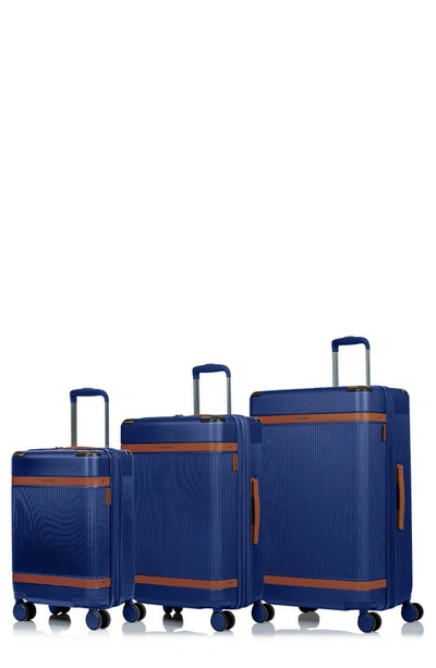 Champs Vintage Air 3-piece Luggage Set In Navy