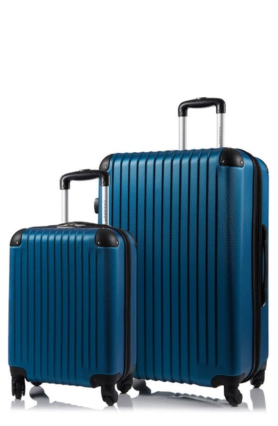 Champs Tourist Suitcase 2-piece Luggage Set In Blue