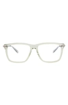 Brioni Novelty 57mm Square Optical Glasses In Grey Ruthenium Transparent