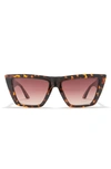 Diff Vinona Sunglasses In Dark Tort Brown Gradient Lens