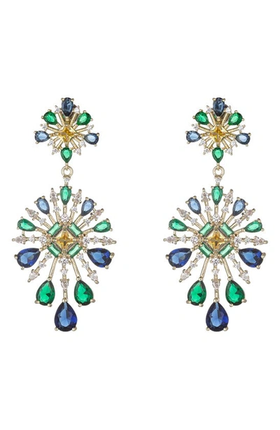 Eye Candy Los Angeles The Luxe Collection Mariana Cubic Zirconia Statement Earrings In Gold