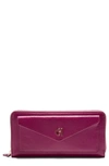 Cole Haan Town Contintental Leather Wallet In Purple Potion