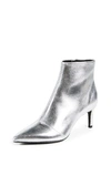 Rag & Bone Beha Pointy Toe Bootie In Silver Leather