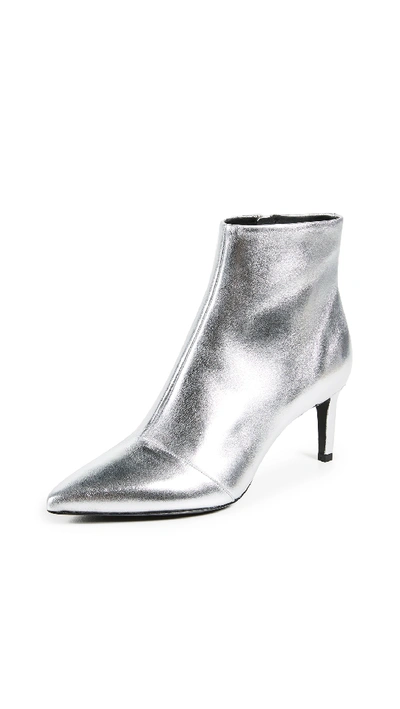 Rag & Bone Beha Pointy Toe Bootie In Silver Leather
