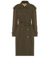 Burberry The Westminster Long Cotton-gabardine Trench Coat In Dark Military Khaki