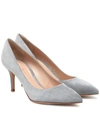 Gianvito Rossi Gianvito 70 Suede Pumps In Light Grey