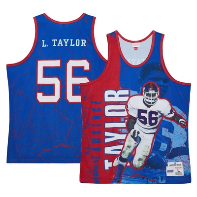 Mitchell & Ness Men's  Lawrence Taylor Royal New York Giants 1989 Player Burst Tank Top