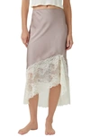 Free People Heart Eyes Lace Half Slip In Etherea Combo