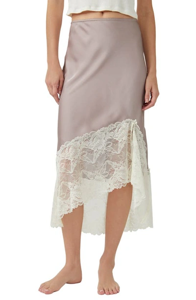 Free People Heart Eyes Lace Half Slip In Etherea Combo