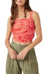 Free People All Tied Up Crop Tank In Red