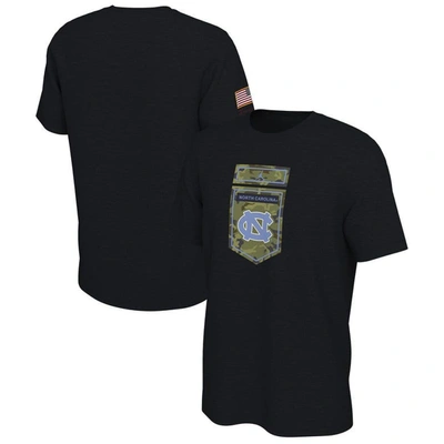 Jordan Brand Black North Carolina Tar Heels Veterans Camo T-shirt