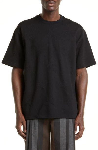 Burberry Ekd Jacquard T-shirt In Smoked Navy