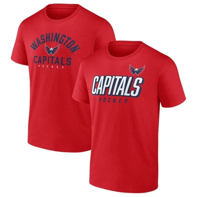 Fanatics Branded Red Washington Capitals Wordmark Two-pack T-shirt Set