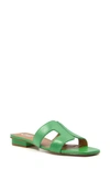 Dune London Loupe Slide Sandal In Green