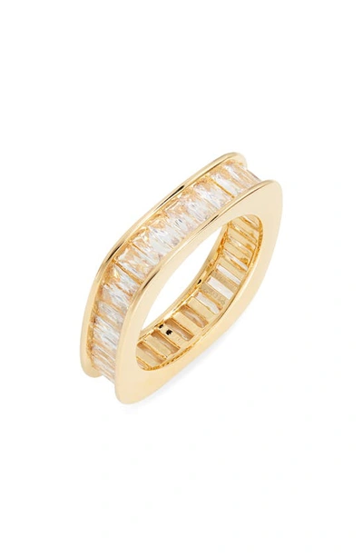 Nordstrom Cubic Zirconia Baguette Ring In Clear- Gold