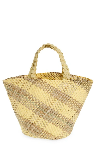 Btb Los Angeles Mini Frankie Straw Tote In Sand