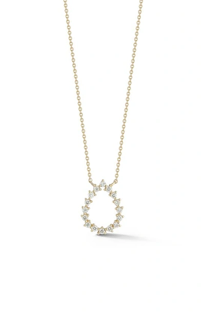 Dana Rebecca Designs Vivian Lily Diamond Teardrop Pendant Necklace In Yellow Gold