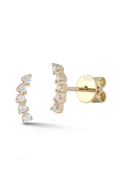 Dana Rebecca Designs Vivian Lily Diamond Ear Crawlers In Yellow Gold
