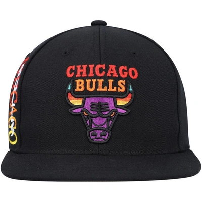 Mitchell & Ness Men's  Black Chicago Bulls Soul High-grade Fade Undervisor Snapback Hat