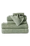 Coyuchi Air Weight® 6-piece Organic Cotton Bath Towel, Hand Towel & Washcloth Set In Jade