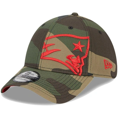 New Era Camo New England Patriots  Punched Out 39thirty Flex Hat